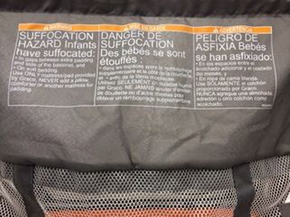 Warning Labels on Cribs and Play Yards